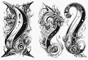 number 9 upside down and right side up connected. 9:16 aspect ratio. tattoo idea