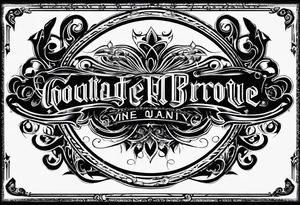 Thin gothic font, text “never broke again” tattoo idea