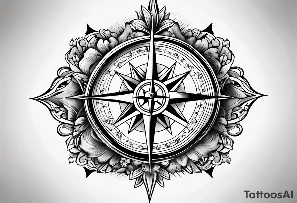 compass tattoo idea