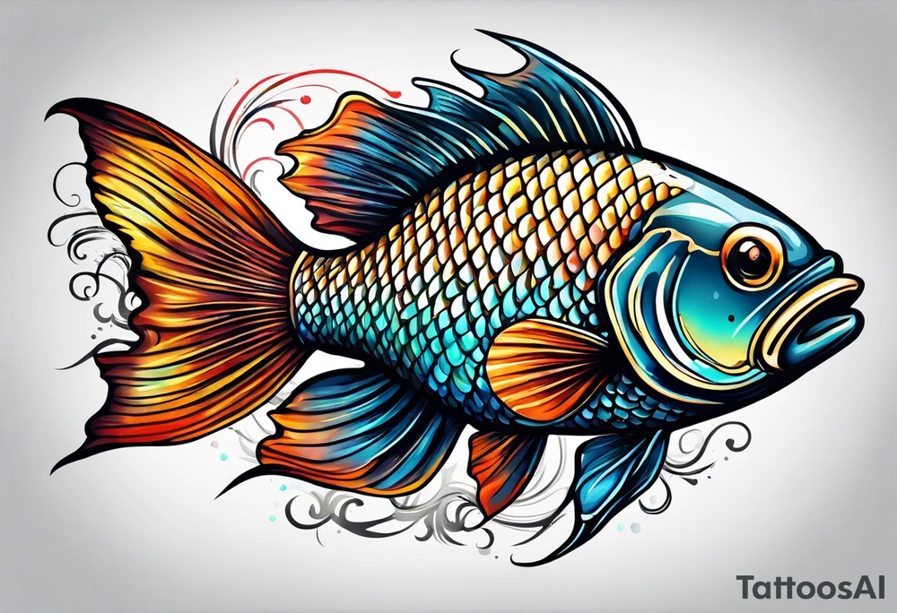Fish and a whistle tattoo idea