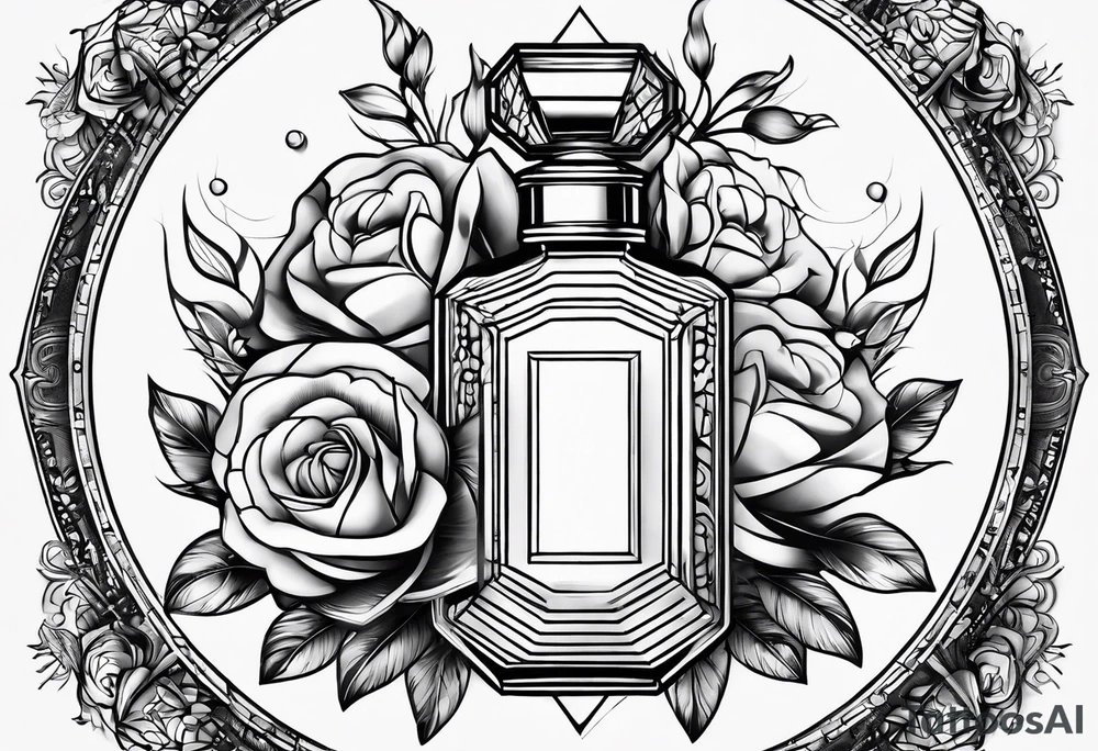 A perfume bottle tattoo idea