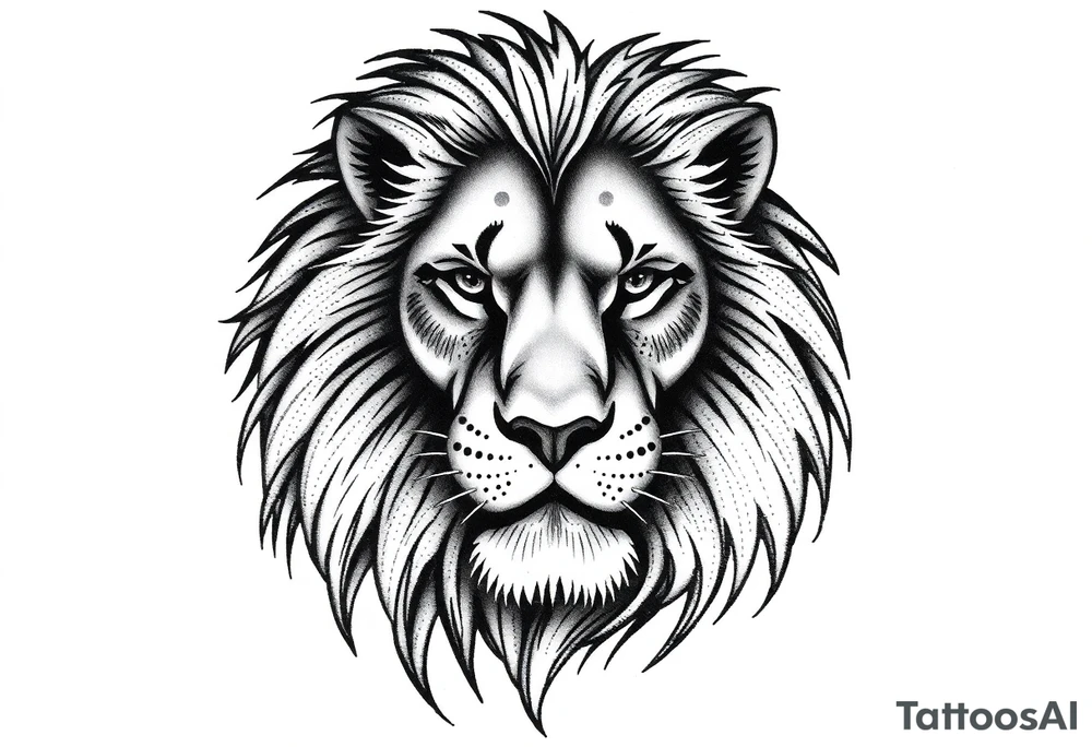 majestic lion tattoo idea