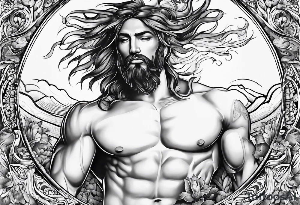 Creation of Adam tattoo idea