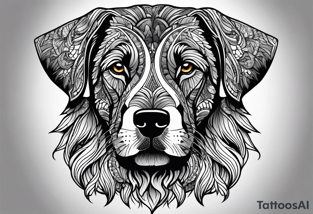 face of a deutch drahthaar tattoo idea