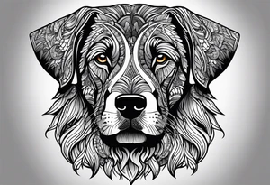face of a deutch drahthaar tattoo idea
