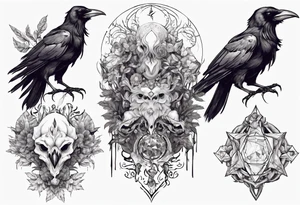 The Demon Raven Stolas, a Prince of Hell who is obsessed with gems, knowledge of astrology and poisonous plants. tattoo idea