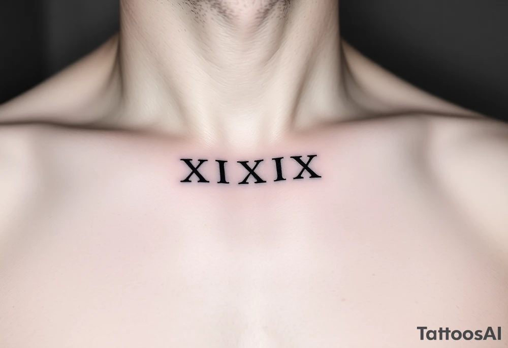 roman numerals tattoo idea