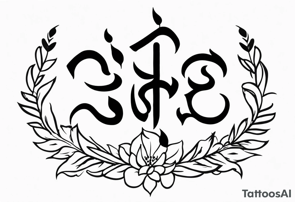 Tattoo ਨਿਰਭਉ ਨਿਰਵੈਰ written in Gurmukhi written text. tattoo idea