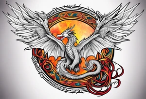 dragon and phoenix tattoo tattoo idea