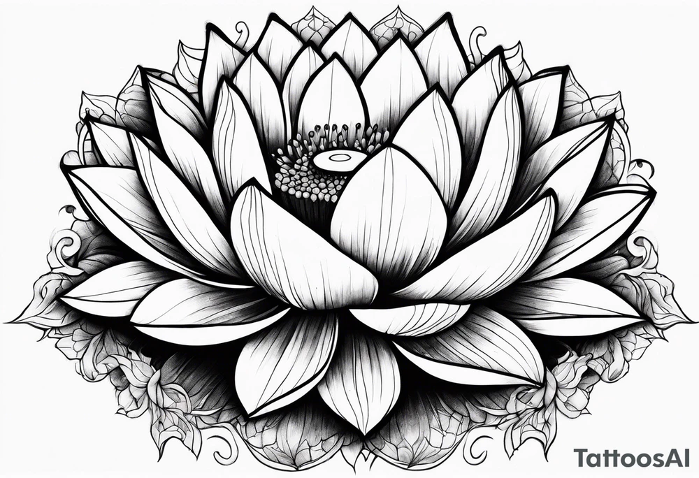 bleeding lotus flower tattoo idea