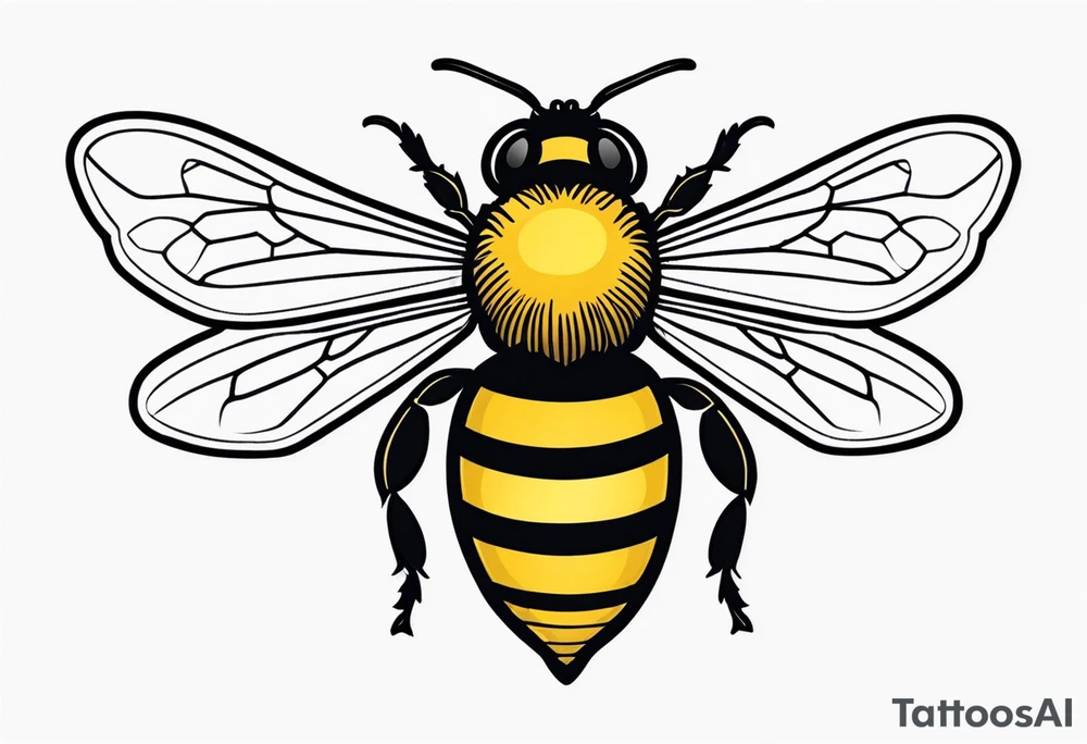 Small bee, not real tattoo idea