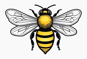 Small bee, not real tattoo idea