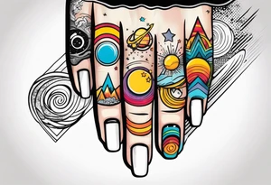 A tattoo that resembles ring for my finger with the word "the universe" tattoo idea