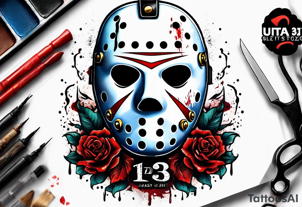 Friday the 13th Jason mask tattoo idea
