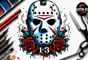 Friday the 13th Jason mask tattoo idea