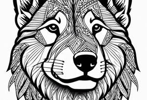 Half malamute tattoo idea
