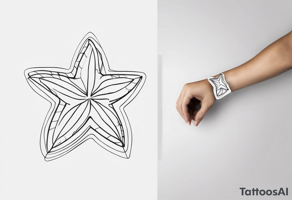 Starfish wrist wrap tattoo idea