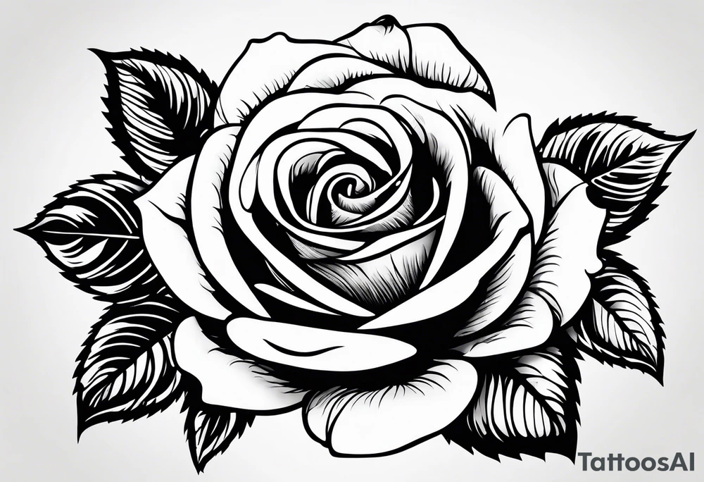 Flower rose with map of world tattoo idea