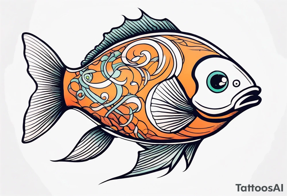Three eyed fish tattoo idea