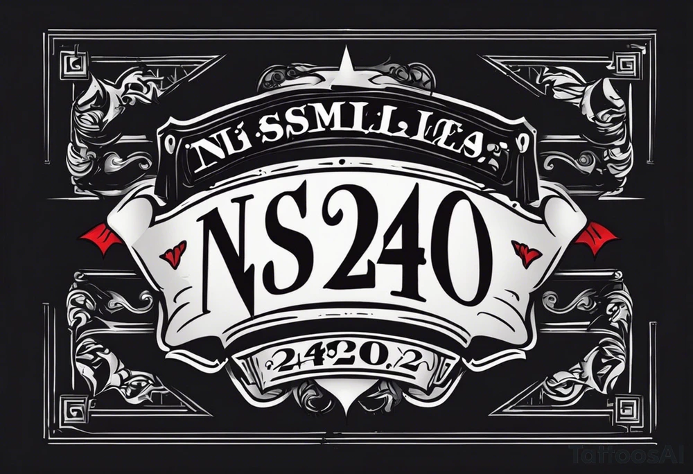 simple banner that says "NSI CLASS 24020" tattoo idea