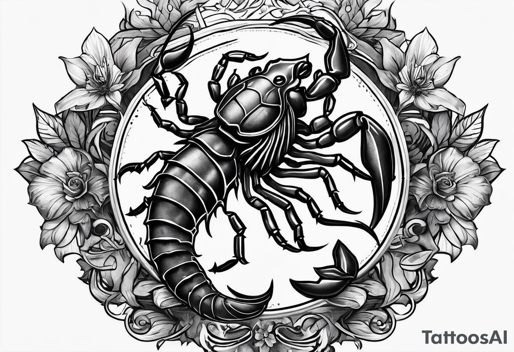 Scorpio star sign tattoo idea