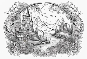 fairy land tattoo idea