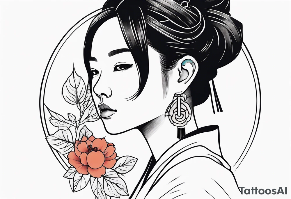 chinese girl tattoo idea