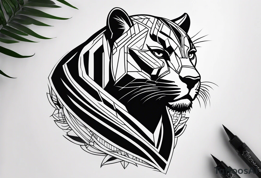 Black panther tattoo idea