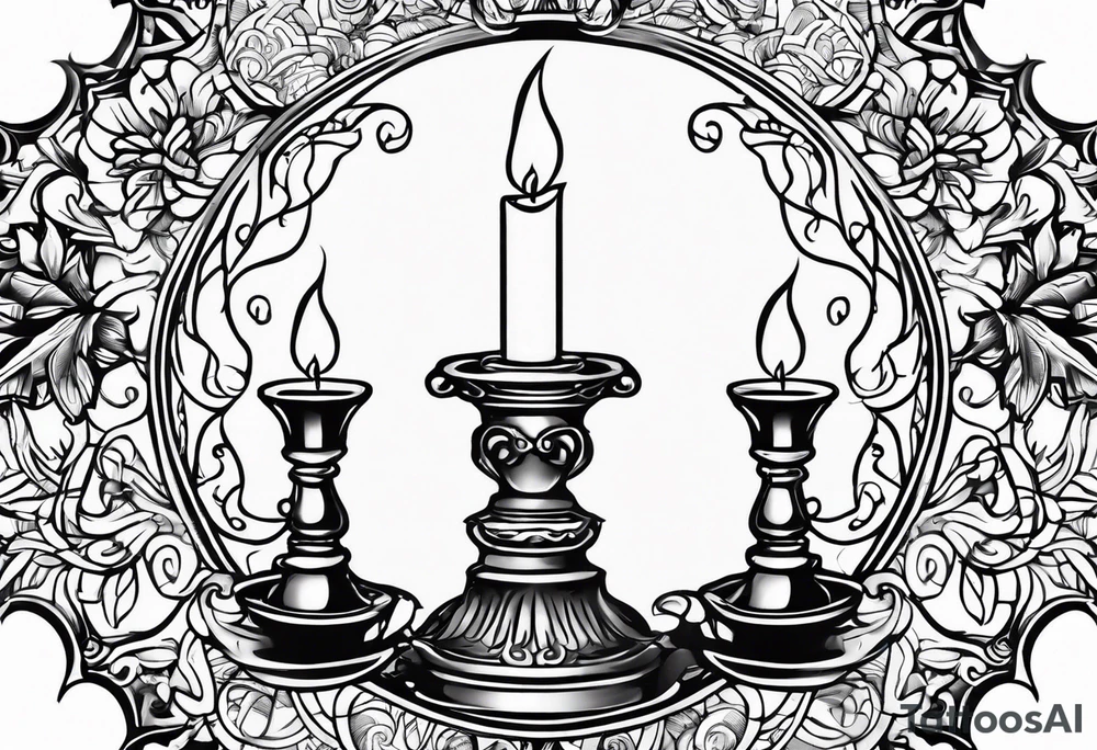 discipline above stock market candle stick tattoo idea