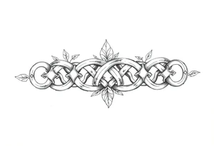 Celtic band tattoo that incorporates nature tattoo idea