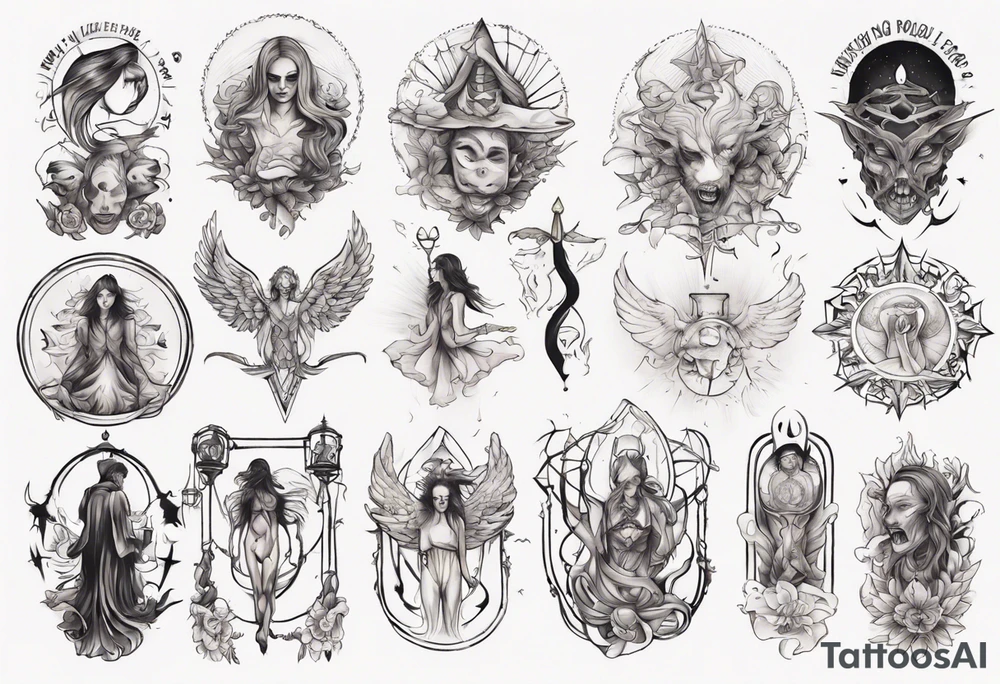 Light liberating people from fear tattoo idea