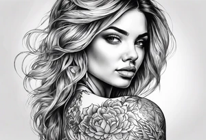 woman with boobs tattoo idea