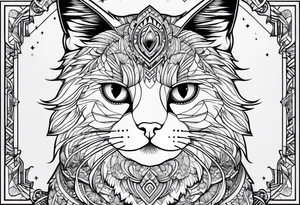 a cute cat tattoo idea
