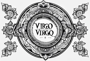 words that say “05 baby” ,zodiac virgo tattoo idea