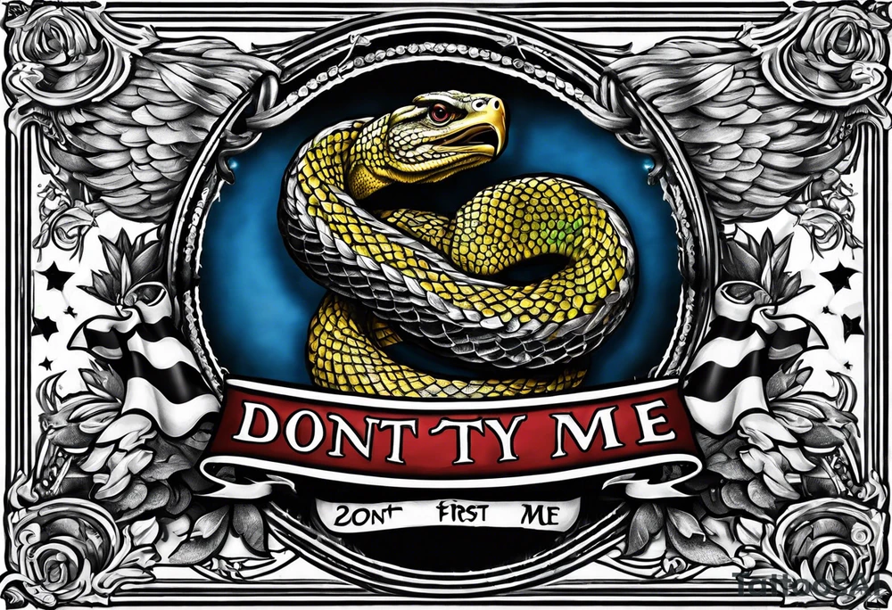 family first and dont tread on me tattoo idea