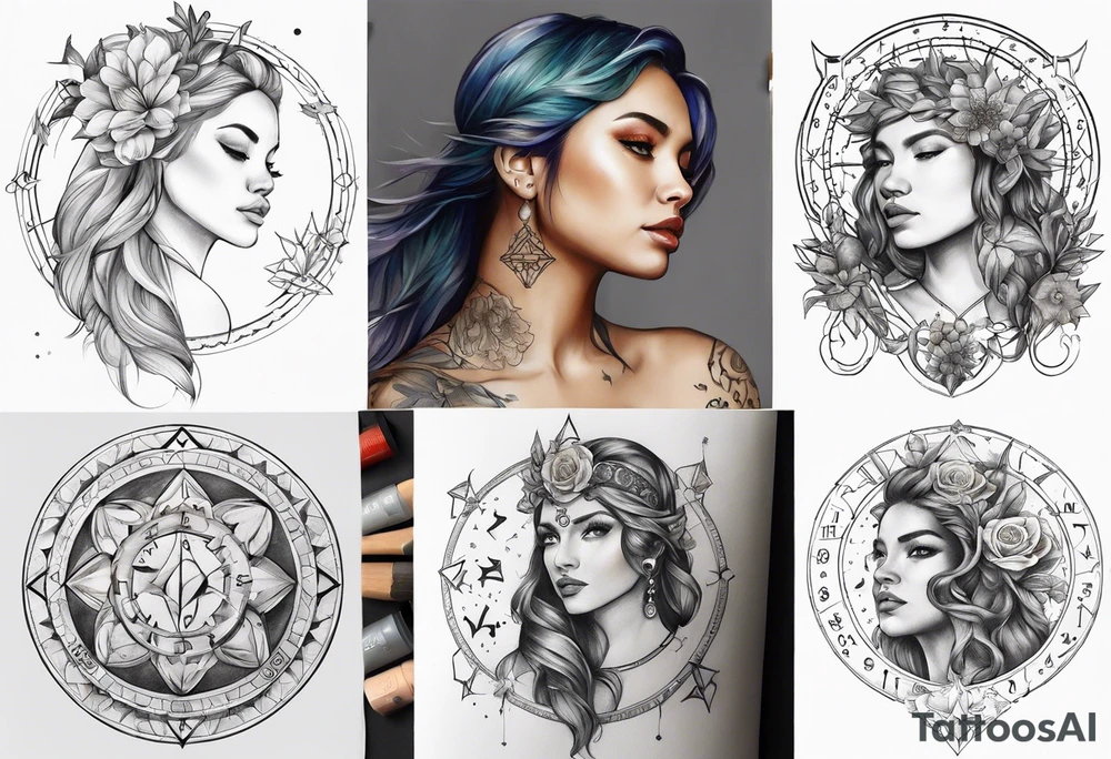 May, July, December zodiac tattoo idea