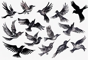 jigsaw puzzle piece with birds flying from it tattoo idea