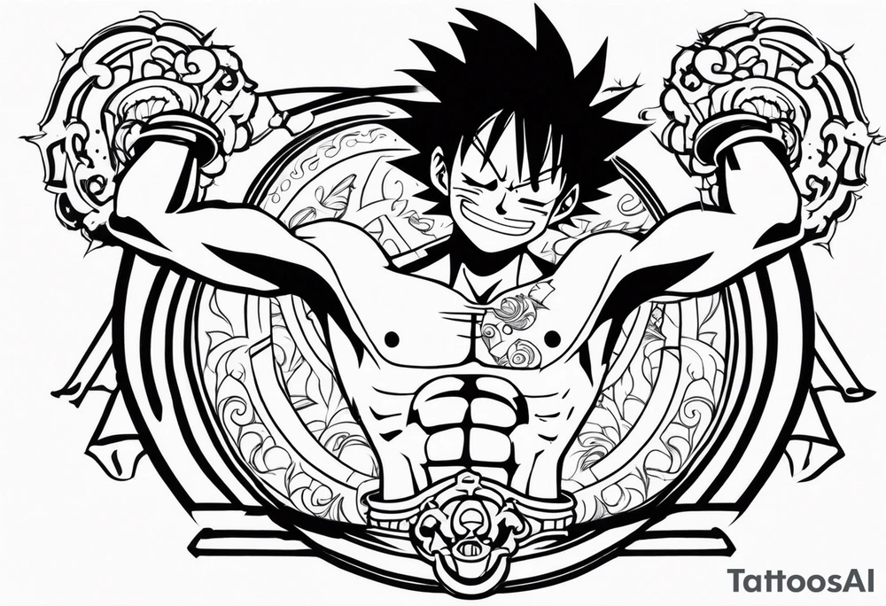 Once piece luffy tattoo idea