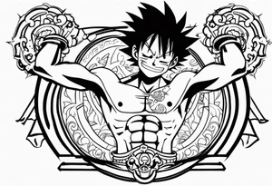 Once piece luffy tattoo idea