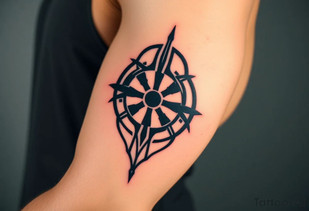 Darth Vader Empire symbol and Sith symbol tribal tattoo. tattoo idea