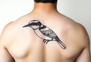 Black and white bluebird tattoo tattoo idea