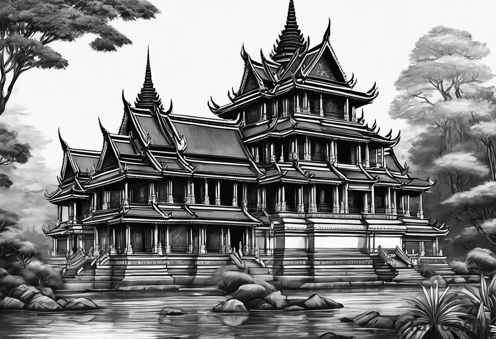 cambodia temple tattoo idea