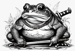 toad samurai sword tattoo idea