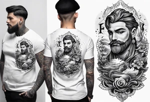 Father son half sleeve tattoo idea