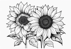 Sunflower garden tattoo idea
