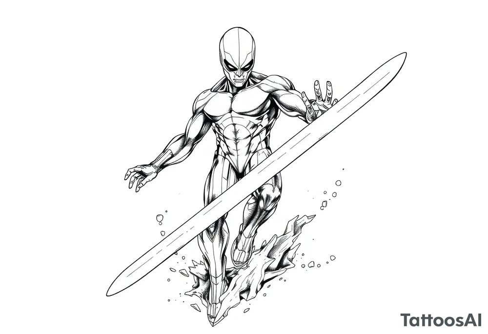 Silver Surfer comic accurate tattoo idea