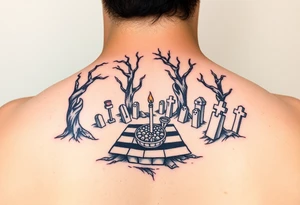 picnic at a graveyard tattoo idea