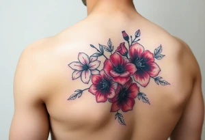 Upper arm and shoulder sleeve
Realistic
Water color
Fine line
Birth flowers for the months of
February 
July
August
October
December
Multi colored tattoo idea