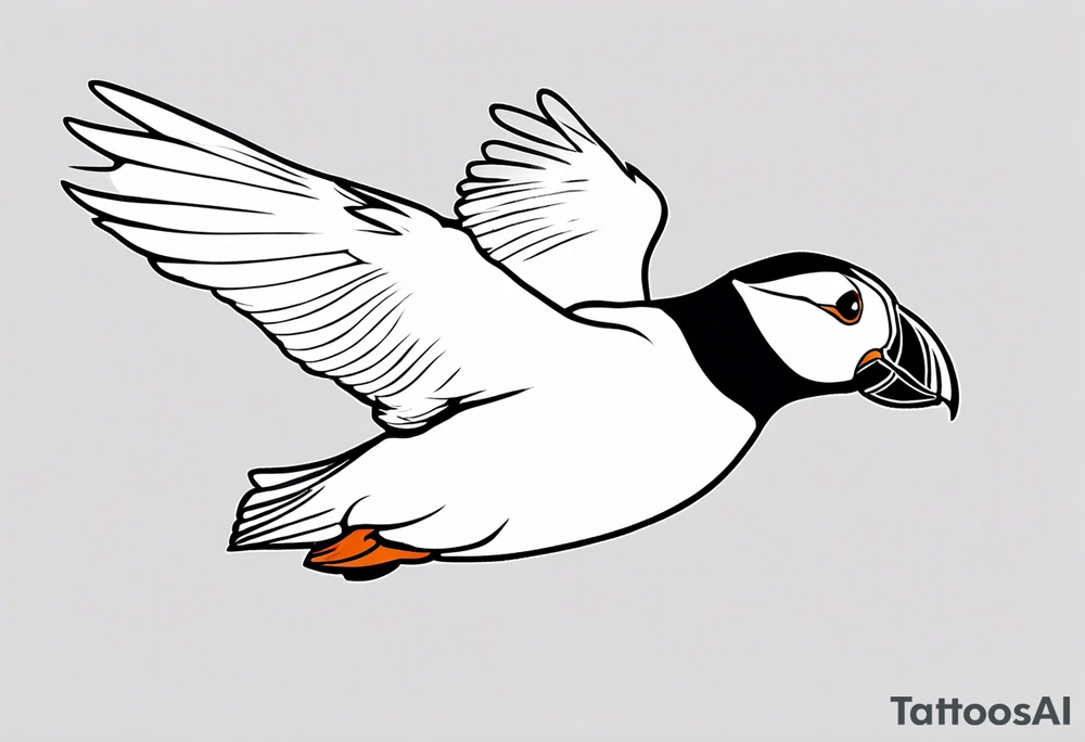 a flying puffin without background (only black and white)
- forarm Tattoo tattoo idea