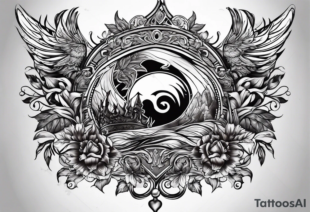 old english brown tattoo idea